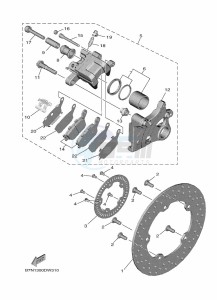 MT-09 SP MTN890D (BAMA) drawing REAR BRAKE CALIPER