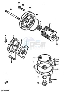 DR125S (F-H-J) drawing OIL PUMP