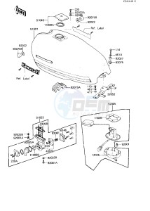 KZ 750 R [GPZ] (R1) [GPZ] drawing FUEL TANK