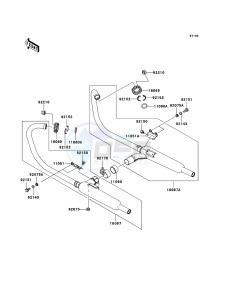 W650 EJ650C6F GB XX (EU ME A(FRICA) drawing Muffler(s)