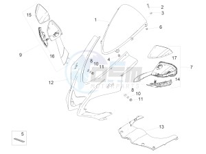 RSV4 1000 RACING FACTORY E4 ABS (EMEA) drawing Front fairing