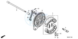 VT750CA9 UK - (E / MKH MME ST) drawing REAR BRAKE PANEL