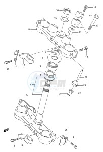 RMX250 (E28) drawing STEERING STEM (MODEL M N)