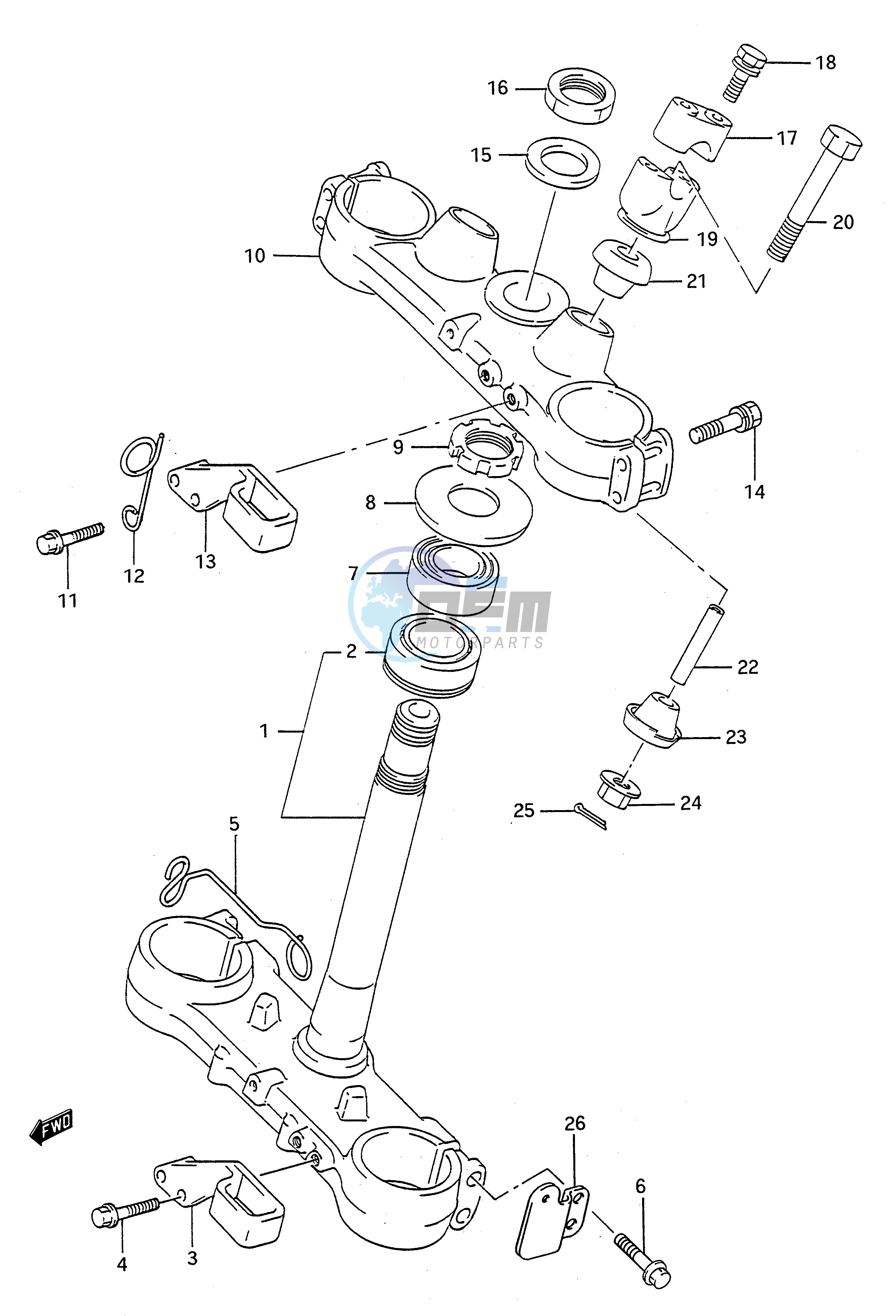 STEERING STEM (MODEL M N)