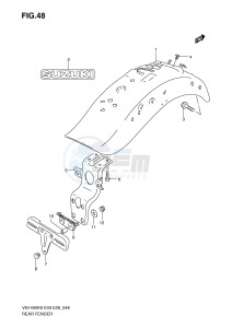 VS1400 (E3-E28) INTRUDER drawing REAR FENDER