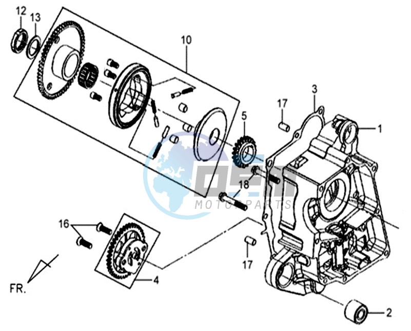 CRANKCASE RIGHT / OILPUMP