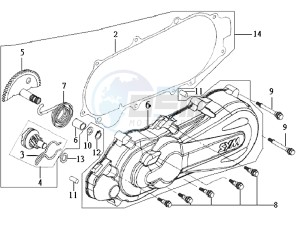 DD50 drawing CRANKCASE COVER LEFT