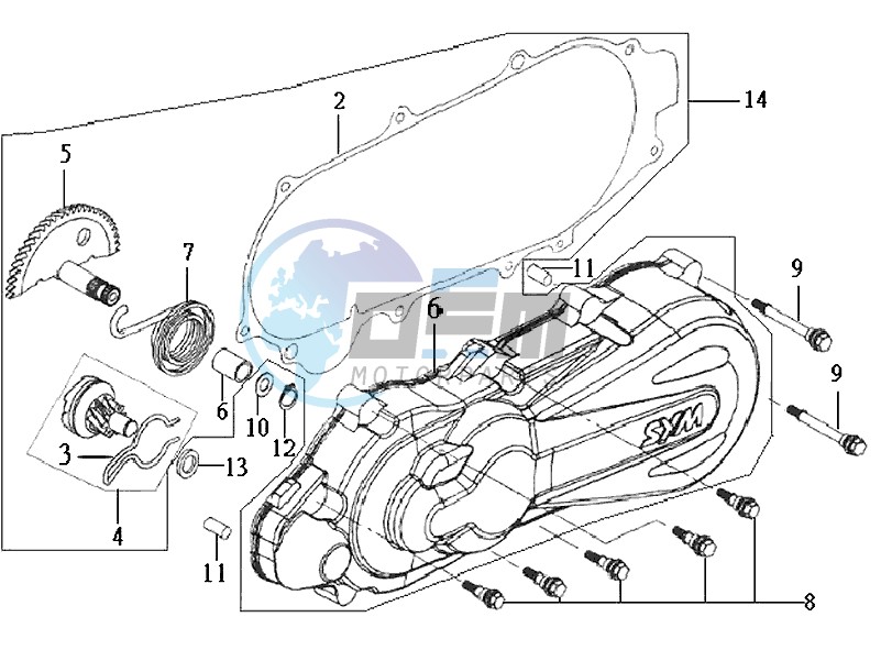 CRANKCASE COVER LEFT