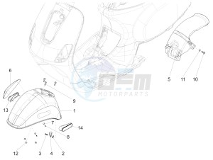 LX 50 4T-4V USA drawing Wheel housing - Mudguard