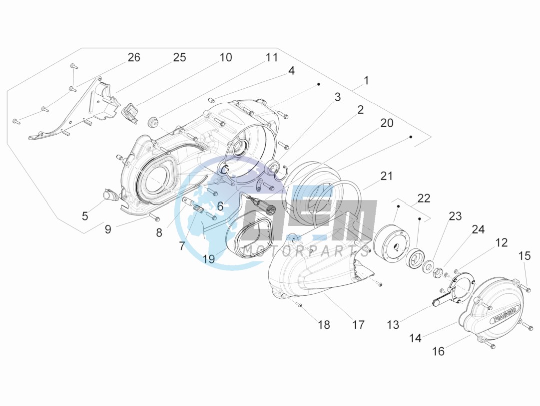 Crankcase cover - Crankcase cooling