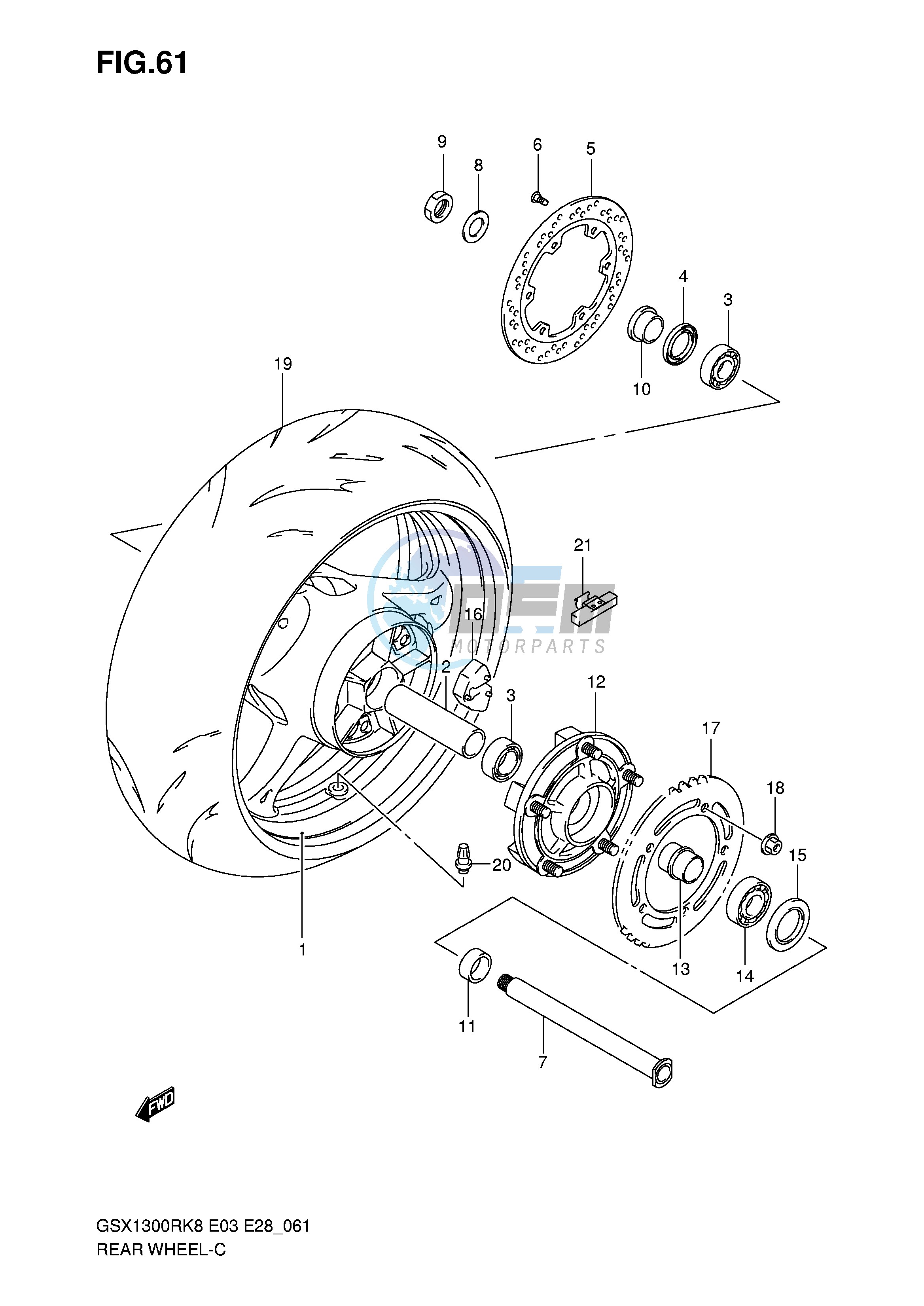 REAR WHEEL (MODEL K8 K9)