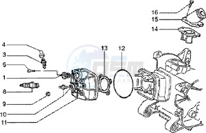 Zip 50 SP Euro 2 drawing Cylinder head - Induction pipe