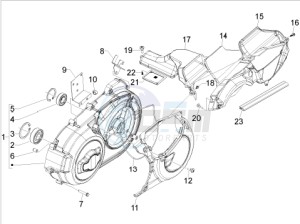 GP 800 drawing Crankcase cover - Crankcase cooling