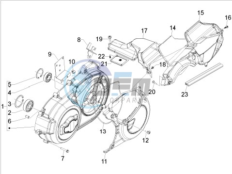 Crankcase cover - Crankcase cooling