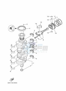 F115BETX drawing CRANKSHAFT--PISTON