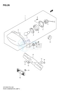 GZ125 (P02) drawing REAR COMBINATION LAMP