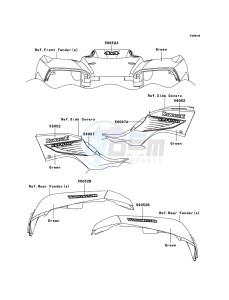 KVF650 4x4 KVF650D6F EU GB drawing Decals(Green)(EU,UK)