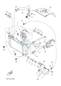 YZF-R125 R125 (5D7F 5D7F 5D7F) drawing RADIATOR & HOSE