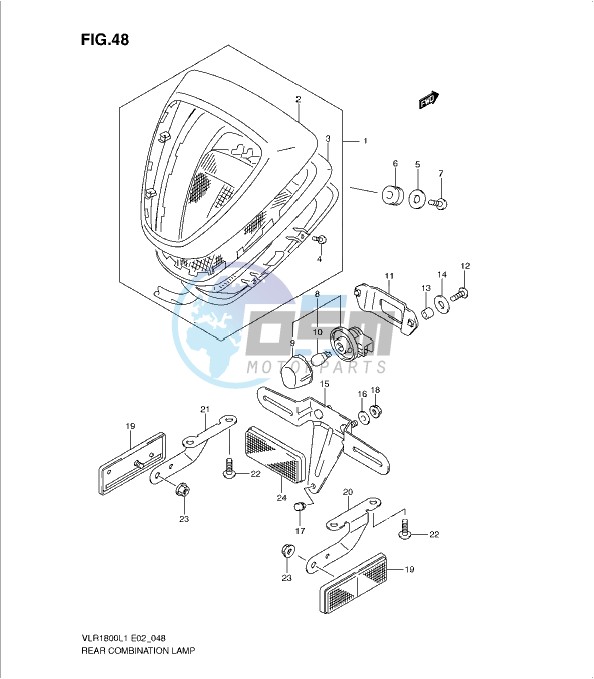 REAR COMBINATION LAMP (VLR1800L1 E24)