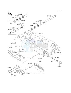 KX 125 L [KX125] (L2) [KX125] drawing SWINGARM