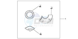 CBR1000RA9 France - (F / ABS CMF HRC MKH) drawing CARBON CRANKCASE COVER SET