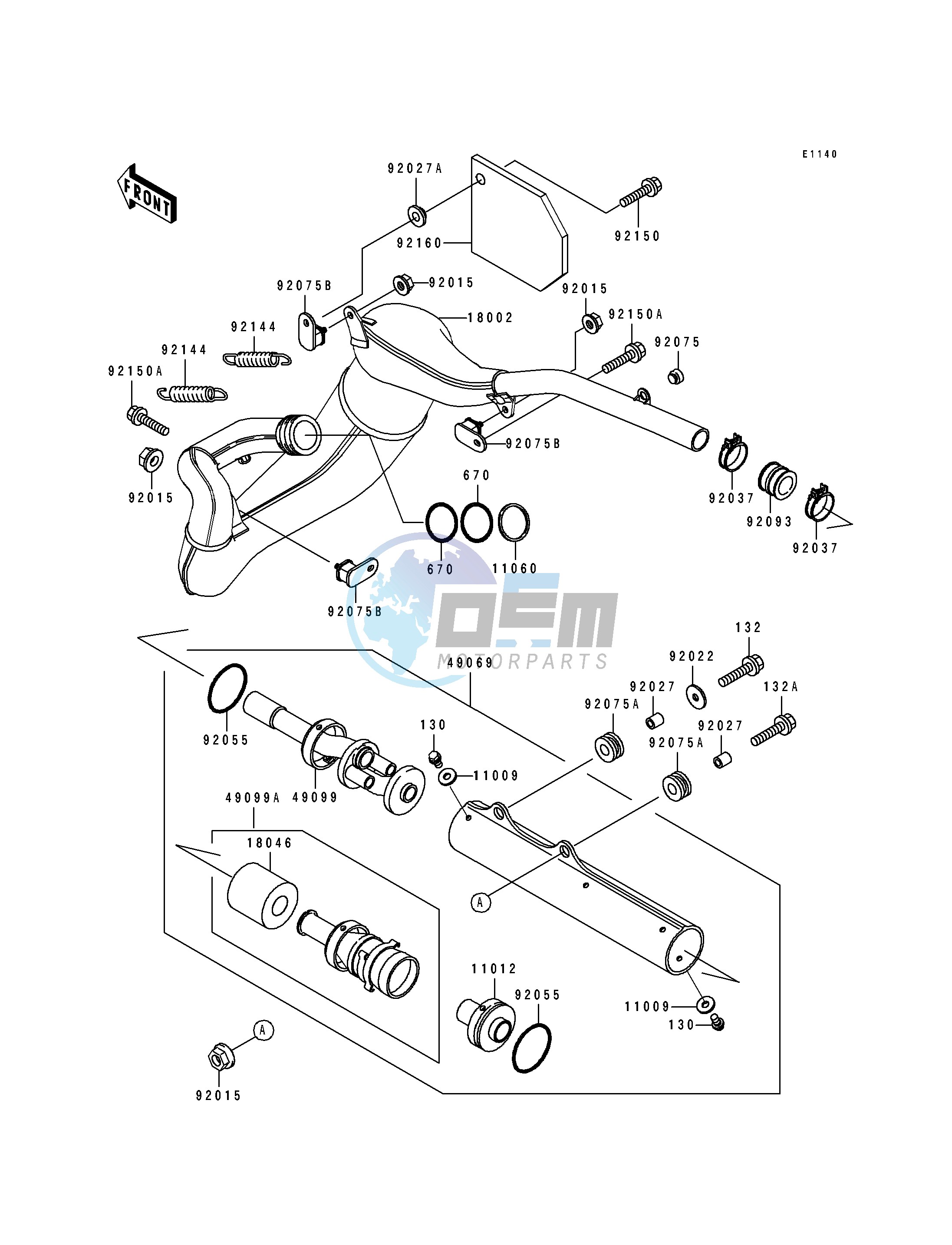 MUFFLER-- KDX200-E1- -