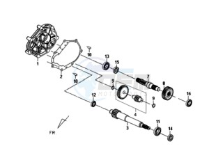 FIDDLE II 50 drawing CRANKCASE - DRIVE SHAFT