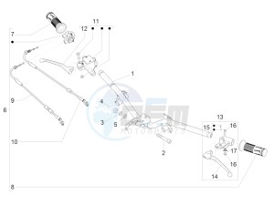 S 125 4T 3V IGET NOABS E3 (APAC) drawing Handlebars - Master cil.