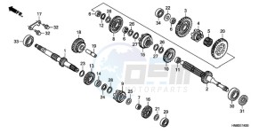 TRX250TEA Australia - (U / EC) drawing TRANSMISSION