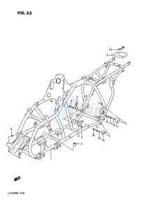 LT250R (E28) drawing FRAME (MODEL F G)