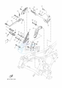 XSR700 MTM690D-U (BJY2) drawing STAND & FOOTREST 2