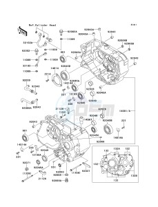 KSF 250 A [MOJAVE 250] (A10-A14) [MOJAVE 250] drawing CRANKCASE