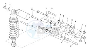 Tuono V4 1100 RR (EMEA, APAC) (AU, EU, HK, IS, JP, NZ, RC, S, T, VN) drawing Rear shock absorber