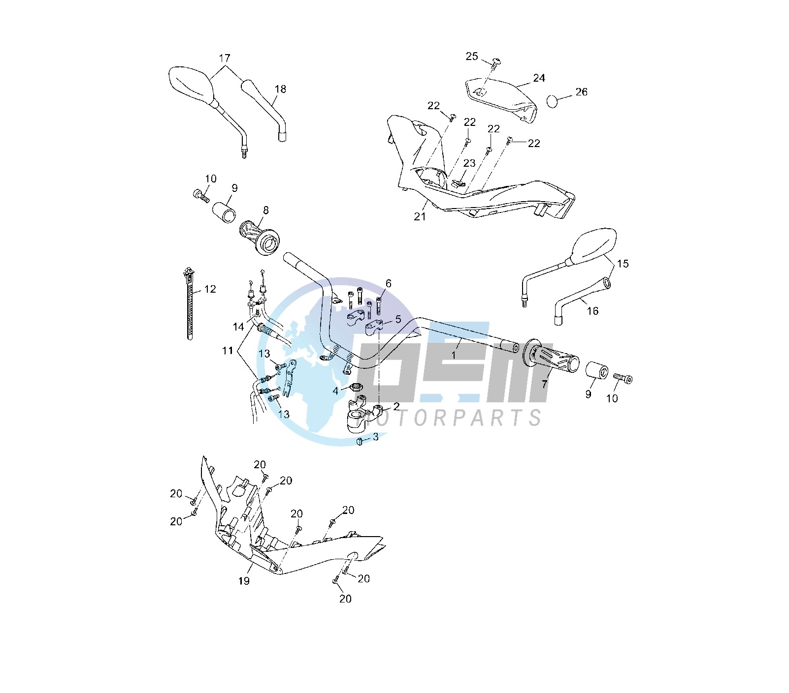 STEERING HANDLE AND CABLE