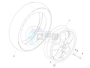 GTS 300 SUPER 4T 4V IE ABS E4 (EMEA) drawing Front wheel