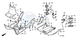 SH1259 E / 3E drawing FLOOR PANEL/PILLION STEP