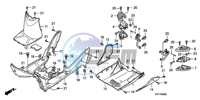 FLOOR PANEL/PILLION STEP