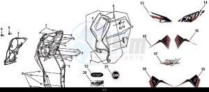 CROX 50 (25 KM/H) (AE05WA-NL) (E4) (L8-M1) drawing FRONT COVER FRONT INNER BOX