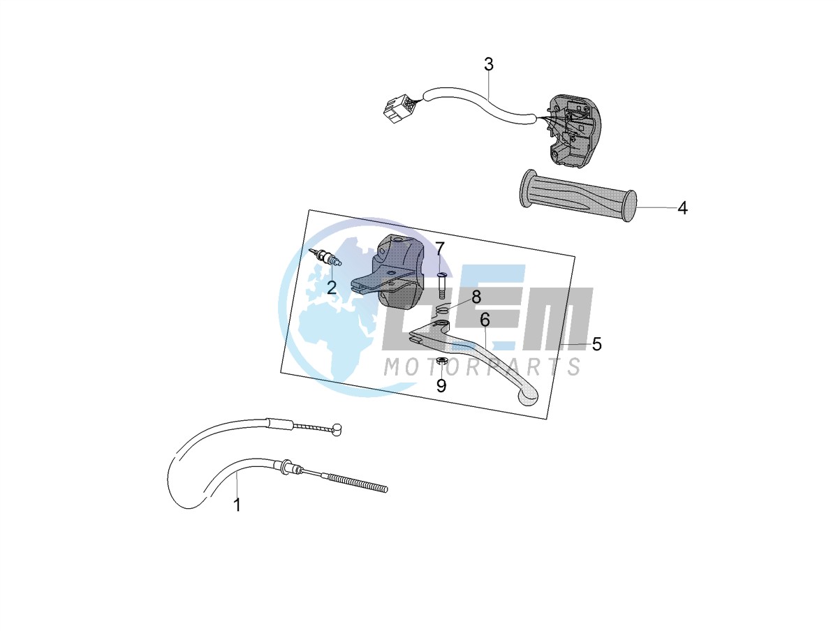 Rear master cylinder