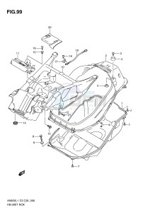 AN650 (E3-E28) Burgman drawing HELMET BOX