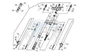 RX 125 (eng. 122cc) drawing Front fork 1998