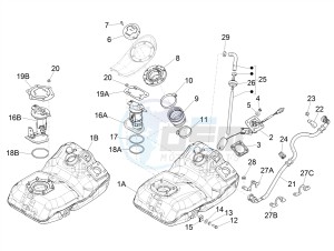 MEDLEY 150 4T IE ABS E4-2016-2018 (EMEA) drawing Fuel tank