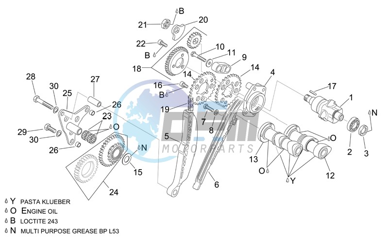 Rear cylinder timing system