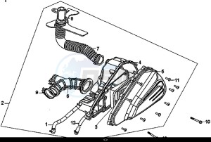 SYMPHONY SR 125 (AZ12W4-EU) (L7-M0) drawing AIR CLEANER