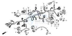 CB250 drawing WIRE HARNESS/ IGNITION COIL