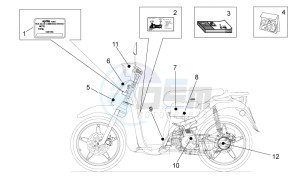 Scarabeo 50 2t e2 (eng. piaggio) drawing Plate set-decal-op.handbooks