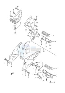 GSX-R1100 (E28) drawing FOOTREST