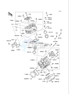 VN 750 A [VULCAN 750] (A20-A21) [VULCAN 750] drawing CYLINDER HEAD