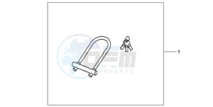 CBR1000RA9 France - (F / ABS CMF MME) drawing U-LOCK