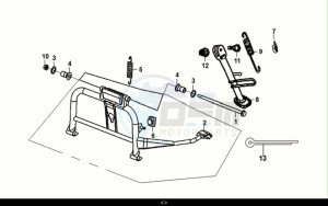 JET 14 125 LC ABS (E5) (XC12WZ-EU) (M1) drawing MAIN STAND - KICK STARTER ARM